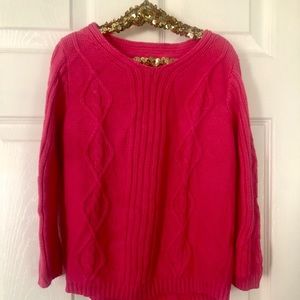Toddler girls bright pink tunic sweater 2T